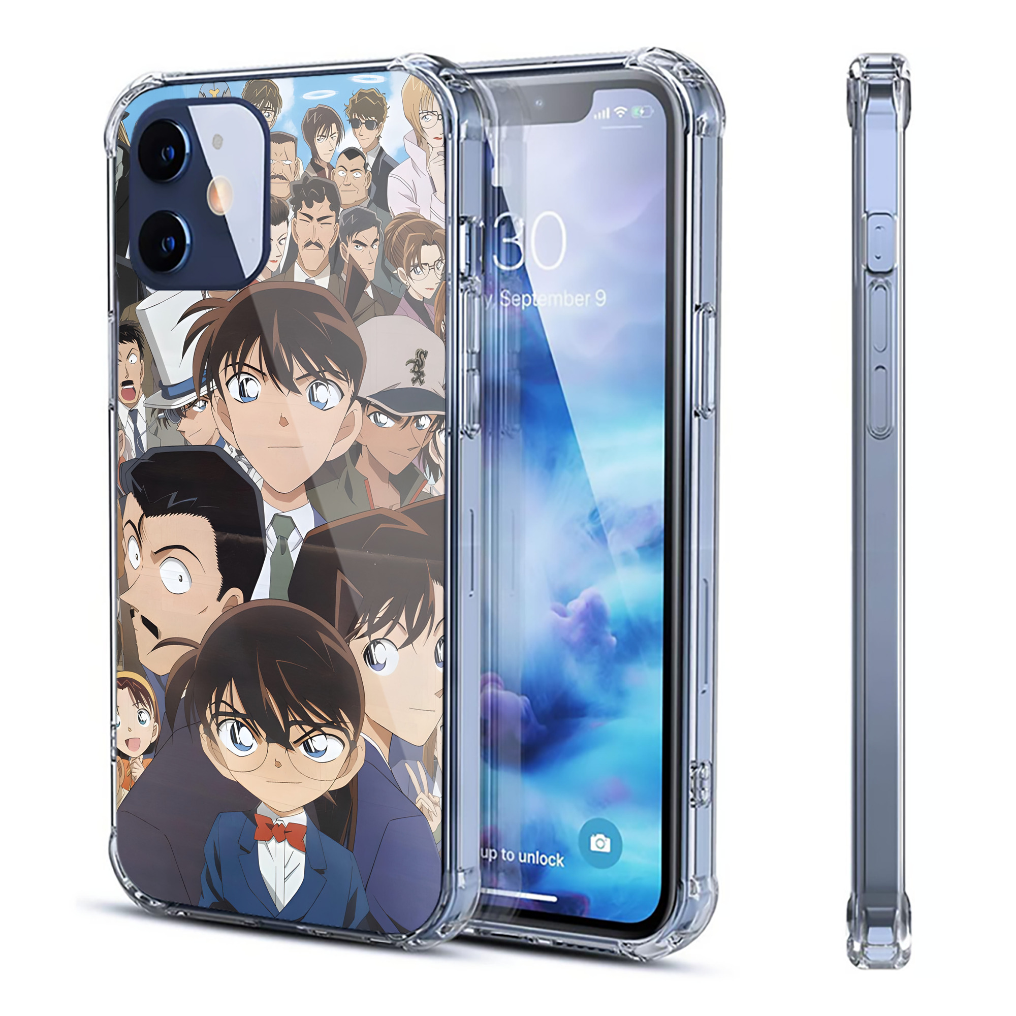 （画像用） 名探偵コナン Detective Conan 【iPhone 12シリーズ対応】透明スマホケース（クリアソフトケース）